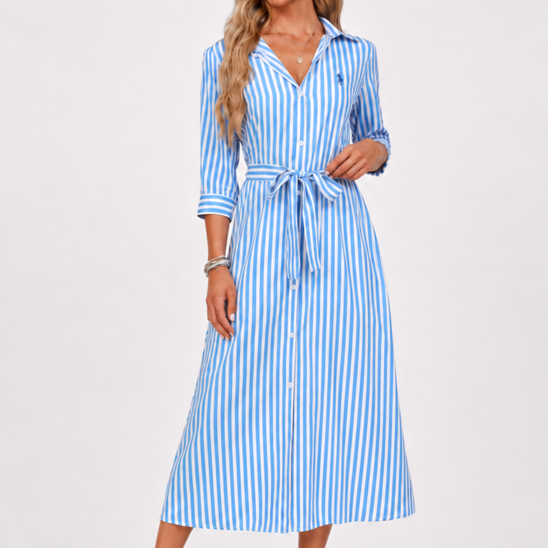 Liora Streifen-Hemdblusenkleid