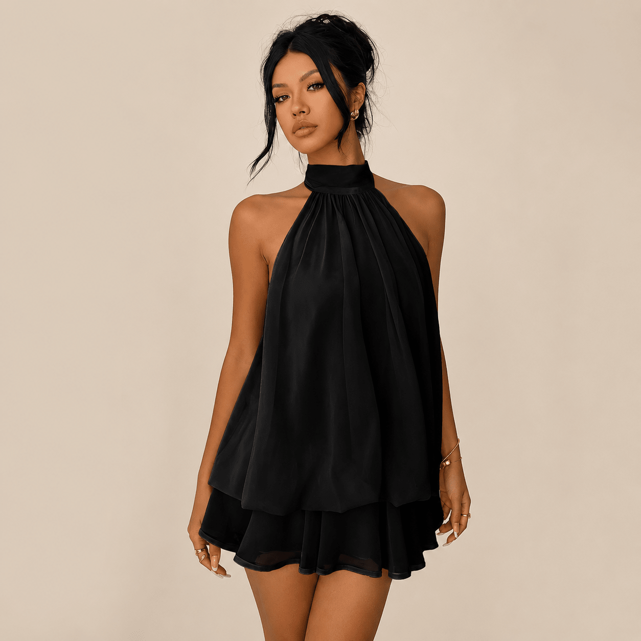 Kleid Sélene Noire Louren