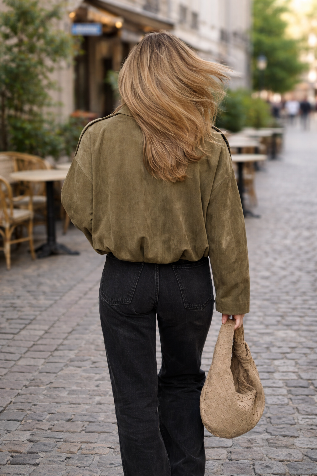 Suede Jacket Verdant Élan